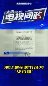 《大冶电视问政》2024年第一期——别让烟花爆竹成为“火药桶”