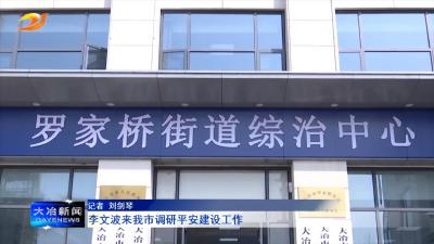 李文波来我市调研平安建设工作