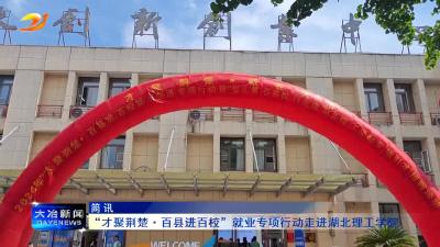 “才聚荆楚百县进百校”就业专项行动走进湖北理工学院