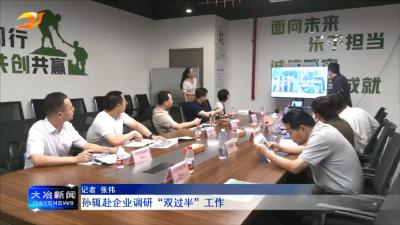 孙辄赴企业调研“双过半”工作