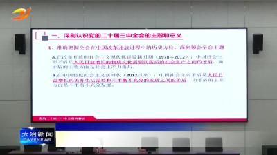 我市召开离退休干部学习贯彻党的二十届三中全会精神宣讲报告会