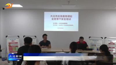 市应急管理局开展市应急服务驿站业务骨干安全培训