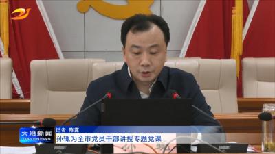 孙辄为全市党员干部讲授专题党课