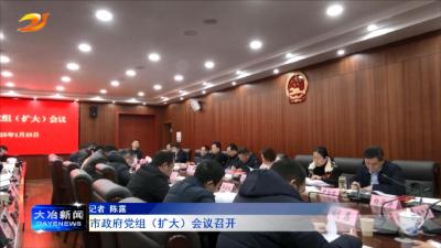 市政府党组（扩大）会议召开