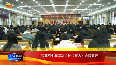 市政府七届五次全体（扩大）会议召开