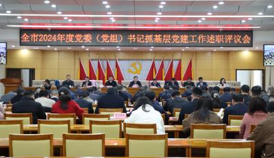 全市2024年度党委（党组）书记抓基层党建工作述职评议会议召开 强化政治引领 增强党建意识 以高质量党建推动高质量发展