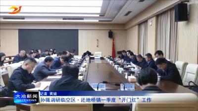 孙辄调研临空区还地桥镇一季度“开门红”工作