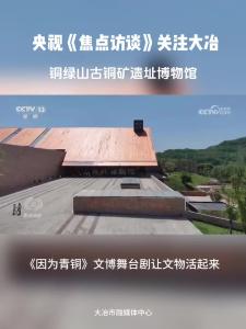央视《焦点访谈》关注大冶铜绿山古铜矿遗址博物馆