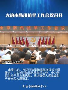 大冶市防汛抗旱工作会议召开