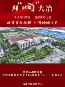 【理“响”大冶】回首百年征程 礼赞峥嵘岁月——罗家桥街道召开庆祝中国共产党成立104周年暨“七一”表彰大会
