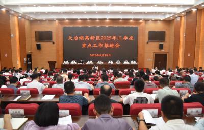 大冶湖高新区2025年三季度重点工作推进会召开 持续聚焦补短板强弱项促提升 全力以赴抓好发展“十件大事”