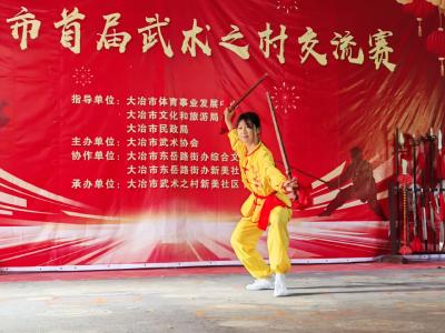 武林盛会炫技 传统国粹生辉 大冶市首届武术之村交流赛举行