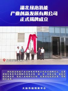 湖北绿冶氢能产业创新发展有限公司正式揭牌成立