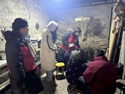 雪落无声 守护有情 刘仁八镇干部冒雪排查保民生