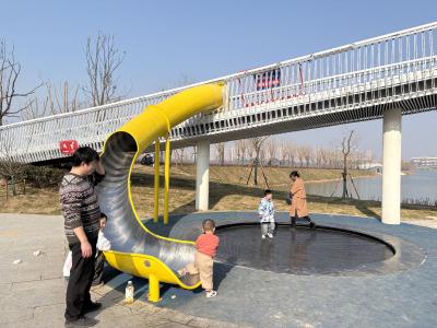 尹家湖西南岸正式迎客 大冶再添滨湖打卡地