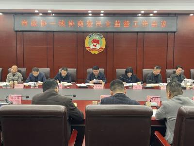 市政协一线协商暨民主监督工作会议召开 做实一线协商 强化民主监督