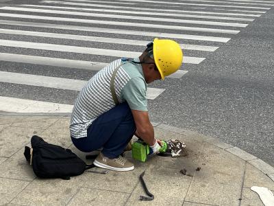 “拔钉侠”肖更生：两个月时间清除三千枚路面“暗器”
