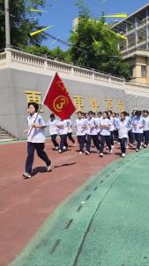 6月11日，大冶实验中学举行7年级跑操比赛。
