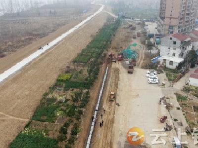 钟祥市沿江大道排水及管网一期工程建设全面铺开