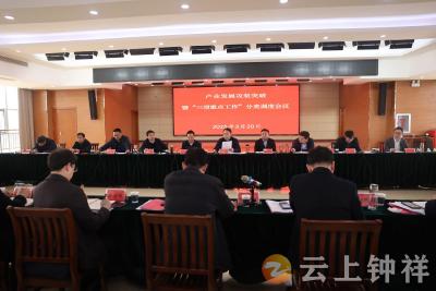 张勇主持召开产业发展攻坚突破暨“三项重点工作”分类调度会