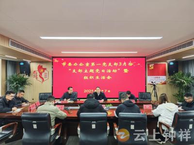张勇参加市委办公室第一党支部主题党日活动暨2024年度组织生活会