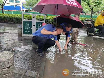 暴雨来袭 钟祥城管闻“汛”而动护平安