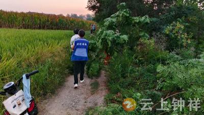 冷水镇郑湾村网格员靠前服务 清杂修路为秋收“保驾护航”