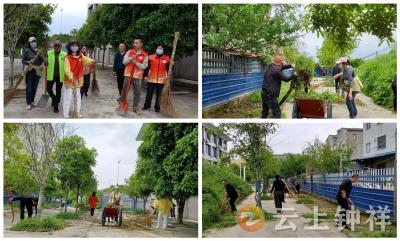湖北钟祥：清洁家园齐动手 志愿服务显担当