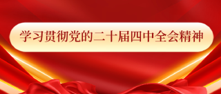  学习贯彻党的二十届四中全会精神