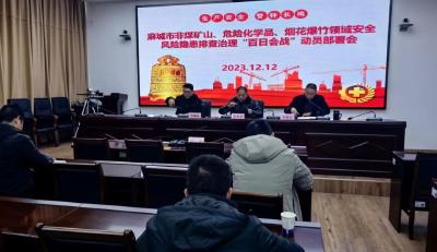 市应急管理局部署高危行业领域安全风险隐患排查治理“百日会战”行动  