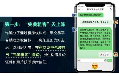 天上掉下个“完美租客”？当心诈骗陷阱→