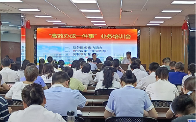 市政数局组织召开“高效办成一件事”业务培训会