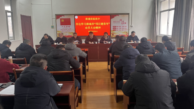 麻城实验高中传达学习全市“项目建设年”动员大会精神
