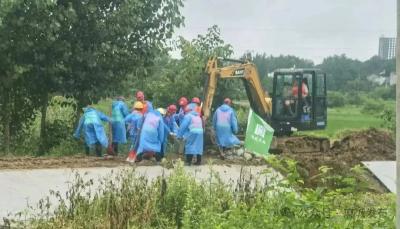 以练筑防 浮桥河灌区开展防汛应急实战演练