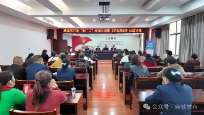 麻城启动公益讲座 打造“家门口”的幸福生活圈