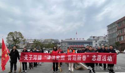 夫子河镇：党建红引领志愿红 清洁家园迎新春
