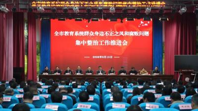 全市教育系统推进群众身边不正之风和腐败问题集中整治工作