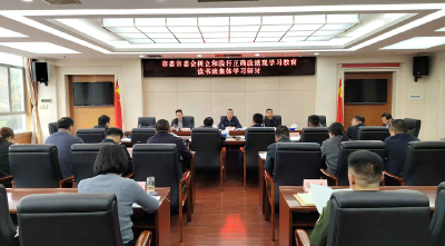 市委常委会树立和践行正确政绩观学习教育读书班举行集体交流研讨