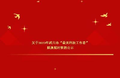 关于2023年武穴市“最美科技工作者”拟通报对象的公示