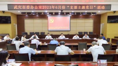 胡昊参加市委办公室机关党支部6月份“支部主题党日”活动