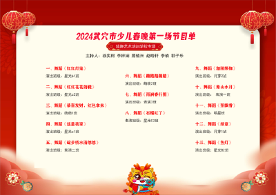 准备好了吗！2024 年武穴市少儿春节联欢晚会来了