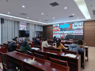 武穴市医保局集中收听收看黄冈市医保局年度重点工作部署视频会
