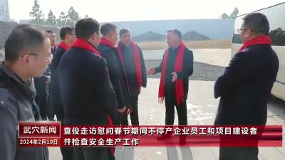 查俊走访慰问春节期间不停产企业员工和项目建设者并检查安全生产工作