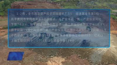 数说武穴1-2月经济运行之二：固定资产投资稳步增长
