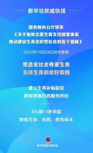 一系列生育支持措施來了！國辦最新發布  