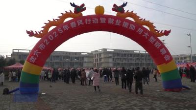 春风送暖 政策入乡 我市举办2025年春风行动暨就业援助月大型招聘会