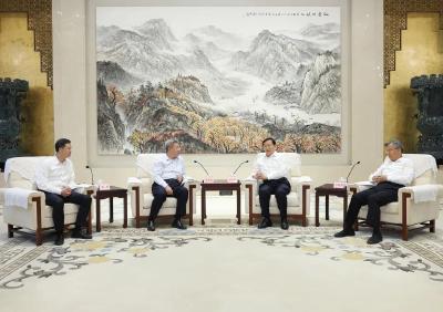 王忠林李殿勋会见中建集团董事长郑学选总经理文兵 持续深化央地合作 协力推动支点建设