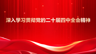 深入学习贯彻党的二十届四中全会精神