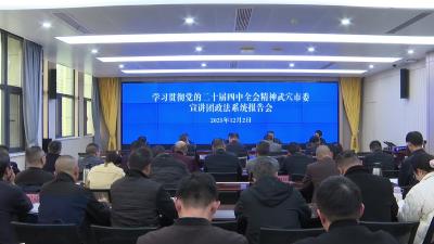 学习贯彻党的二十届四中全会精神武穴市委宣讲团政法系统报告会举行