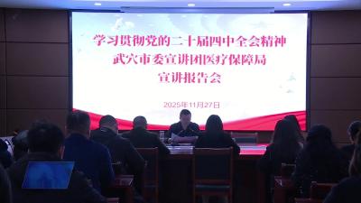 市医保局专题宣讲党的二十届四中全会精神